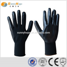 13gauge Schwarz Nylon Nitril beschichtet Palm Handschuh